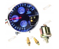 5" DIGITAL RACING 4 IN 1 TACHOMETER, WATER TEMP, VOLT METER,OIL PRESSURE GAUGE